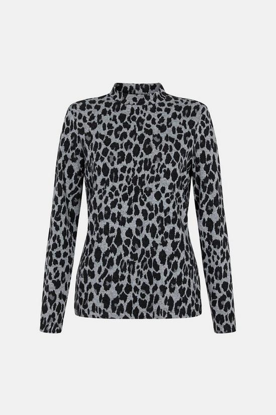 Oasis Printed Cosy Funnel Neck Top 4