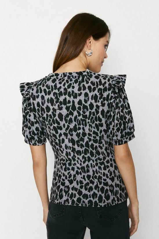 Oasis Printed Cosy Frill Top 3