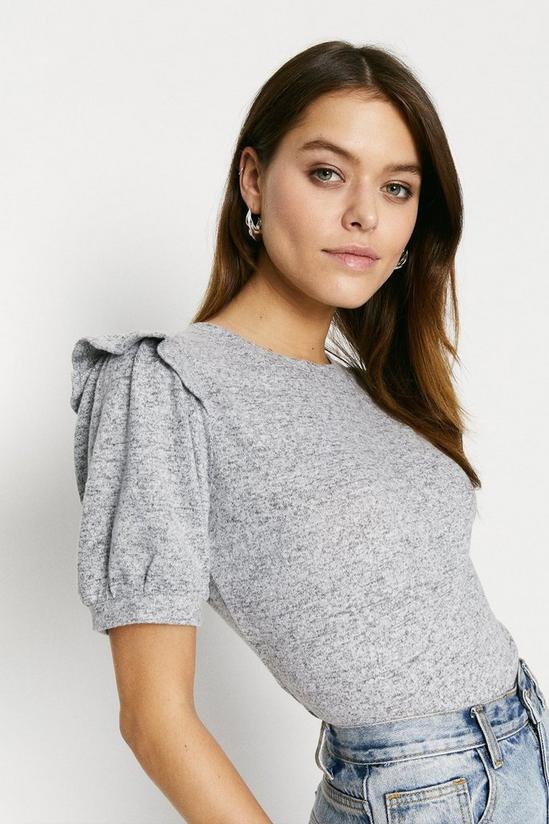 Oasis Plain Cosy Frill Top 1