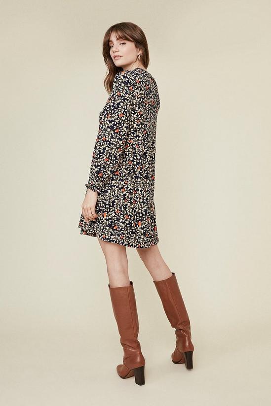 Oasis Floral Pussybow Shift Dress 3