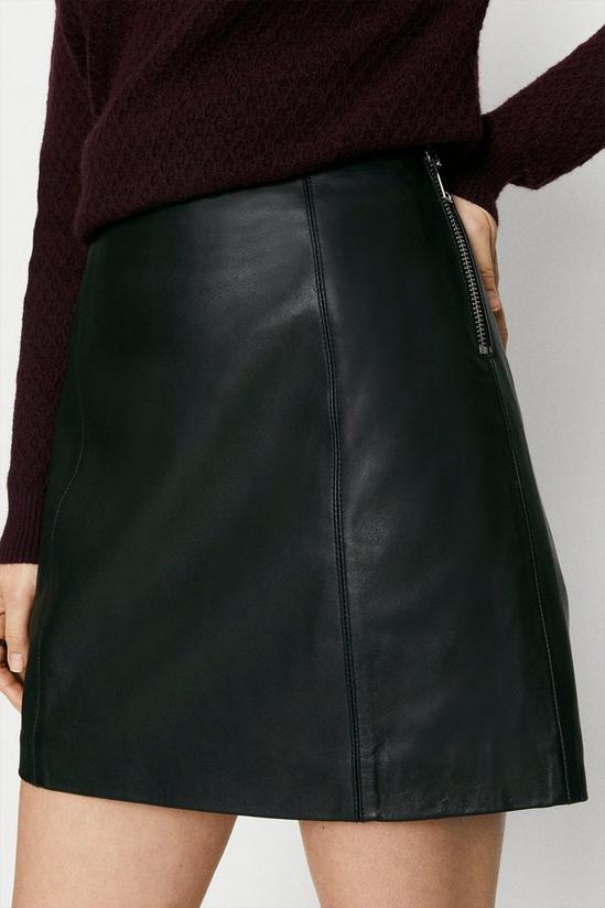 Oasis Leather Mini Skirt 2