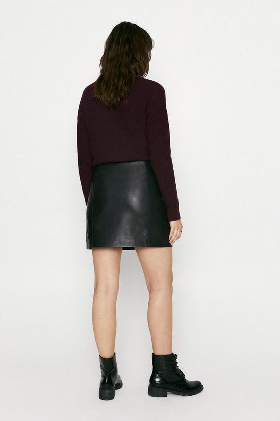 Oasis Leather Mini Skirt 3