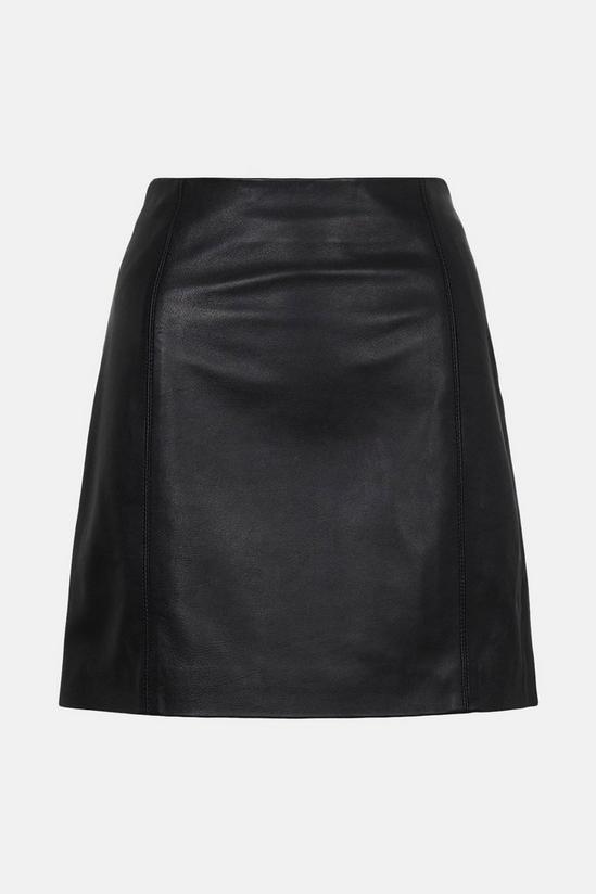 Oasis Leather Mini Skirt 4