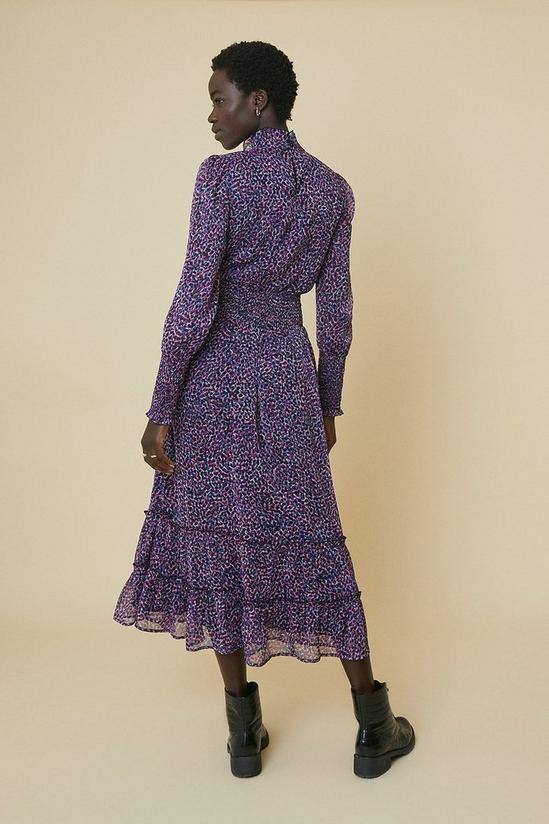 Oasis Printed Shirred Waist Midi Dress 3