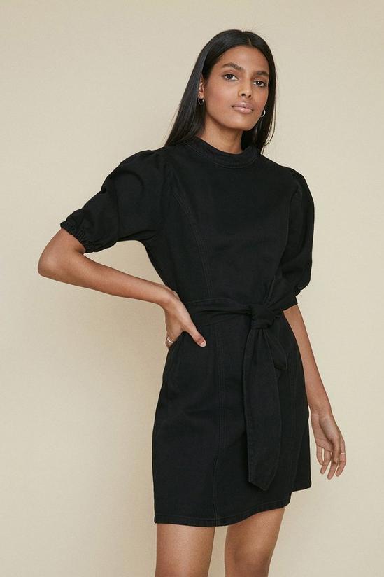 Oasis Puff Sleeve Belted Dress 1