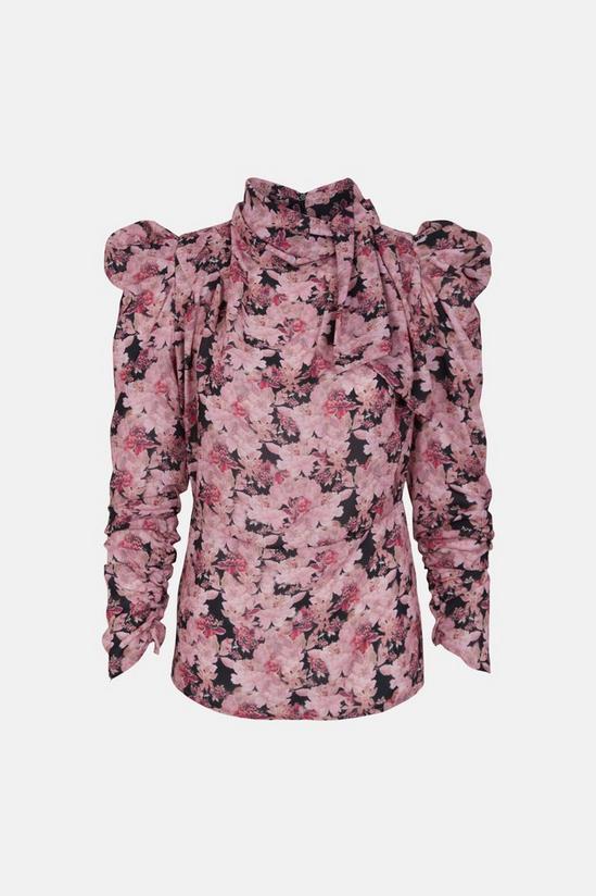 Oasis Bow Side Print Floral Top 4