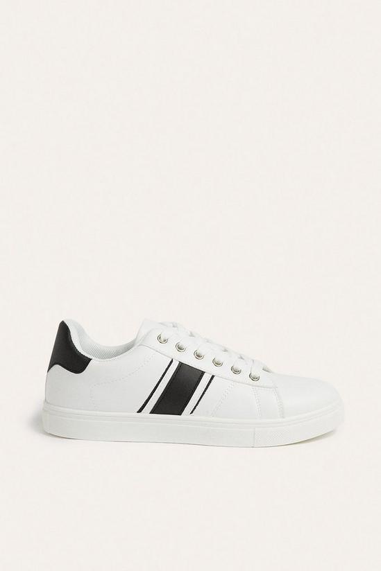 Oasis Faux Leather Stripe Trainer 1