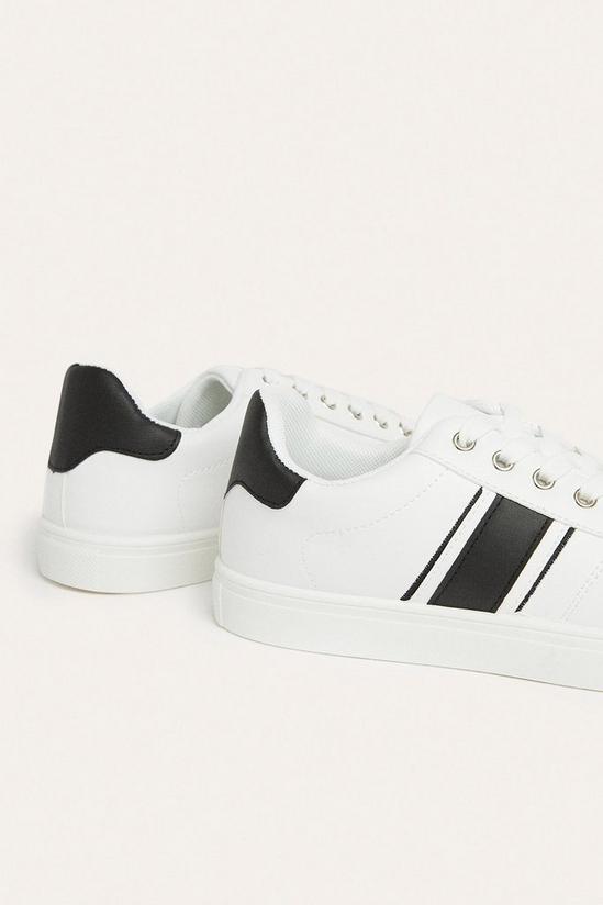 Oasis Faux Leather Stripe Trainer 3