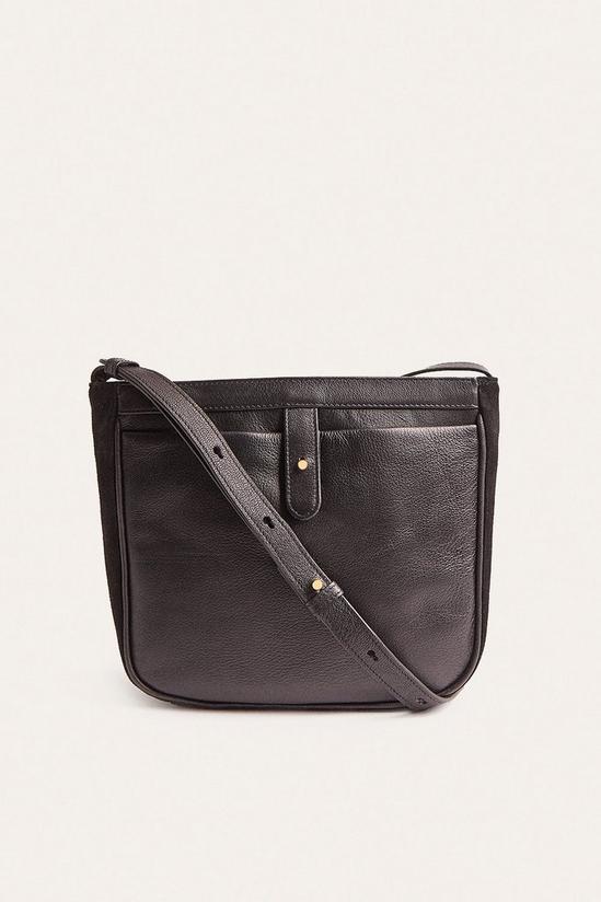 Oasis Leather And Suede Cross Body Bag 1