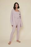 Oasis Cardigan And Vest And Jogger Cable Loungewear Set thumbnail 2