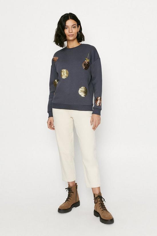 Oasis Bauble Sequin Sweatshirt 1