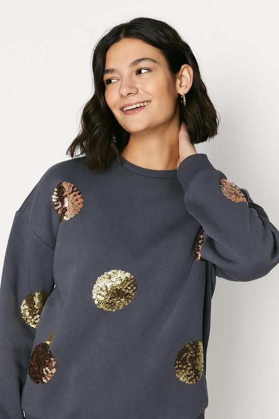 Oasis Bauble Sequin Sweatshirt 2