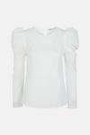 Oasis Dobby Embroidered Puff Sleeve Top thumbnail 4