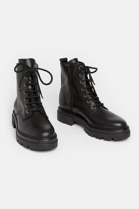 Oasis Chunky Leather Lace Up Boot 2