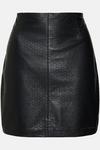 Oasis Lazer Cut Detail Leather Skirt thumbnail 4