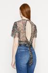 Oasis Ditsy Floral Mesh Tie Back Top thumbnail 3