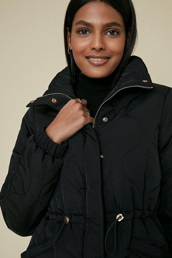 Oasis Diamond Quilted Padded Coat 2