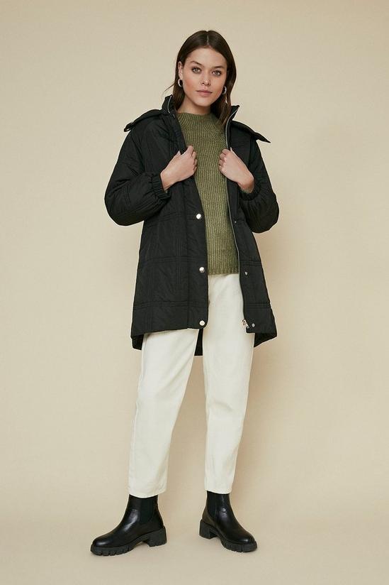Oasis Grid Quilted Padded Coat 2