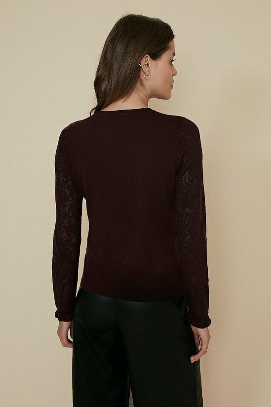 Oasis Long Sleeve Knit Lace Jumper 3