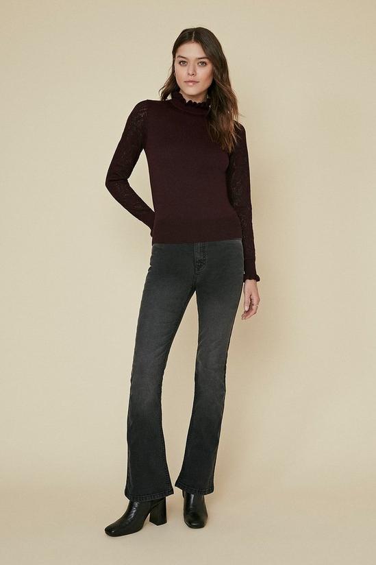 Oasis Knit Lace Frill Neck Jumper 2