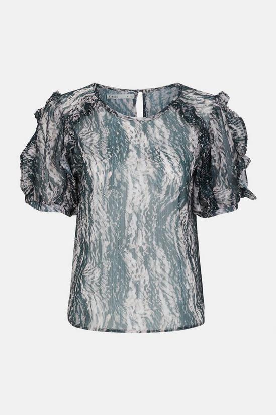 Oasis Marbled Pleated Top 4