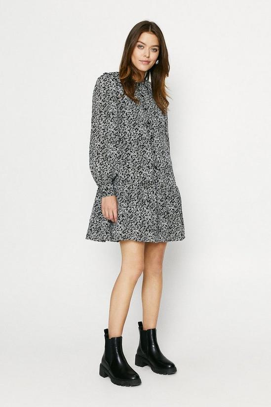 Oasis Ditsy Collared Smock Dress 1