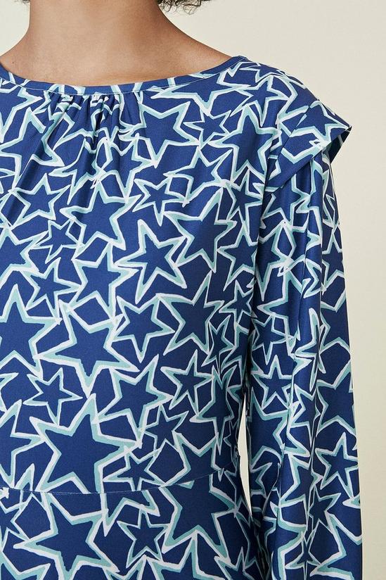 Oasis Shoulder Detail Printed Skater Dress 4