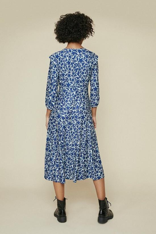 Oasis Shoulder Detail Printed Midi Dress 3