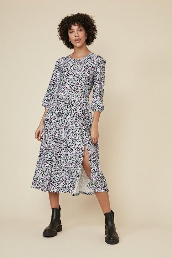 Oasis Shoulder Detail Floral Printed Midi Dress 1