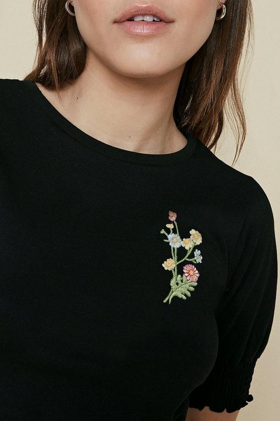 Oasis Embroidered Puff Sleeve Top 4