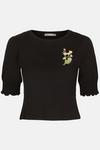 Oasis Embroidered Puff Sleeve Top thumbnail 5