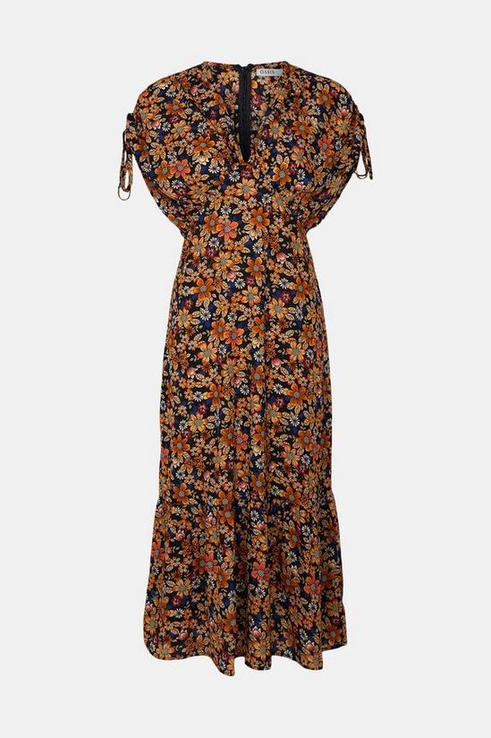 Oasis Floral Tie Shoulder Midi Dress 4