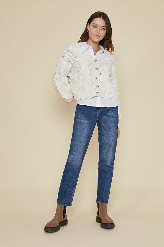 Oasis Cable Knit Button Up Cardigan 2