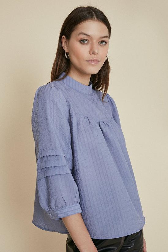 Oasis Textured High Neck Blouse 1
