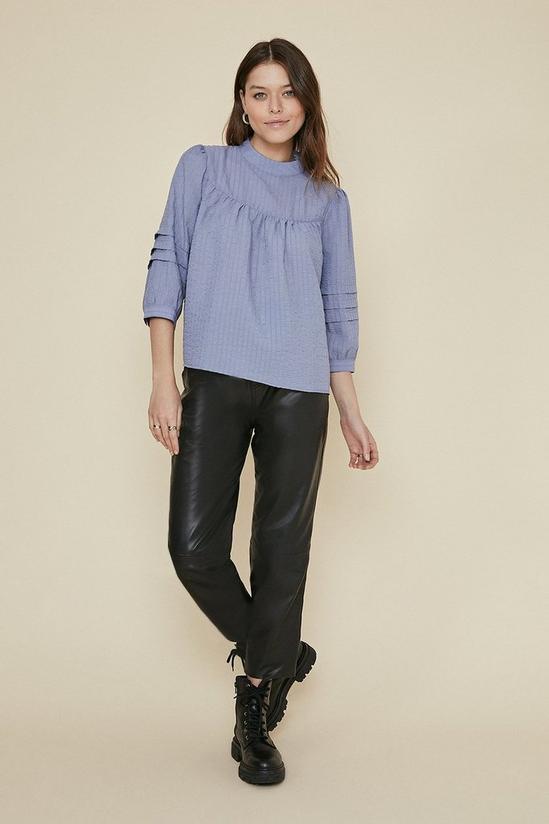 Oasis Textured High Neck Blouse 2