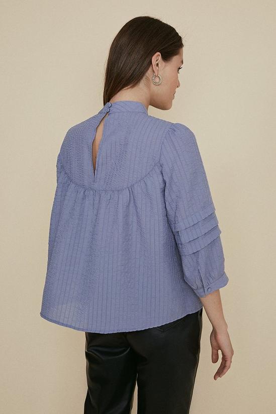 Oasis Textured High Neck Blouse 3