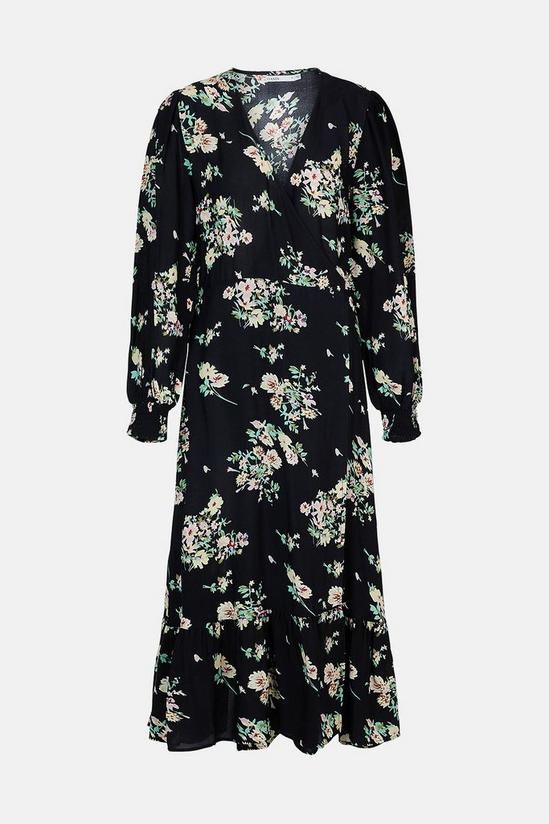 Oasis Floral Wrap Midi Dress 5
