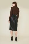 Oasis Faux Leather Button Midi Skirt thumbnail 3