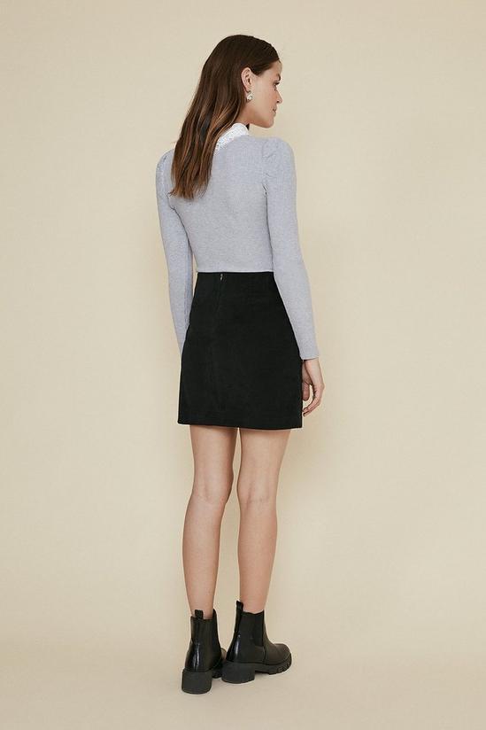 Oasis Velvet Mini Skirt 3