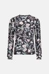 Oasis Floral Printed Shirred Cuff Long Sleeve Top thumbnail 5