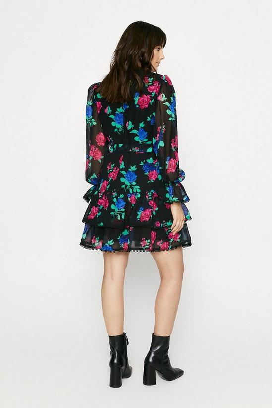 Oasis Floral Trimmed Skater Dress 3