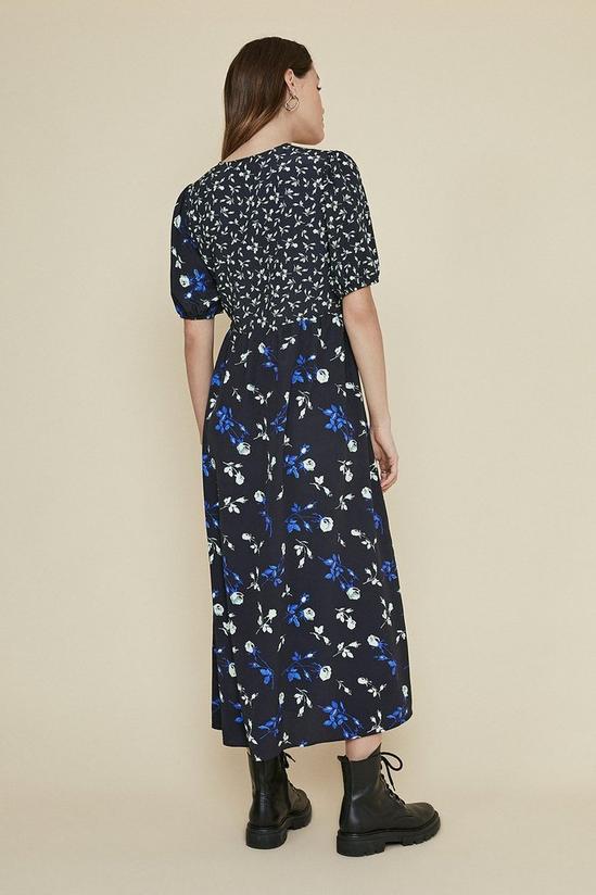 Oasis Floral Patched Wrap Midi Dress 3