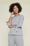 Oasis Cosy Rib Ruch Sleeve Top thumbnail 1