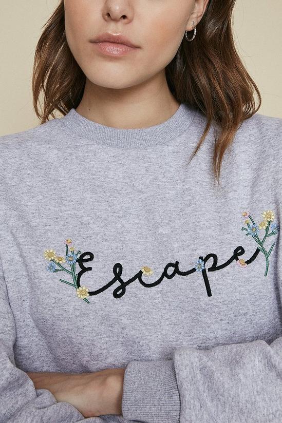 Oasis Escape Embroidered Sweatshirt 4