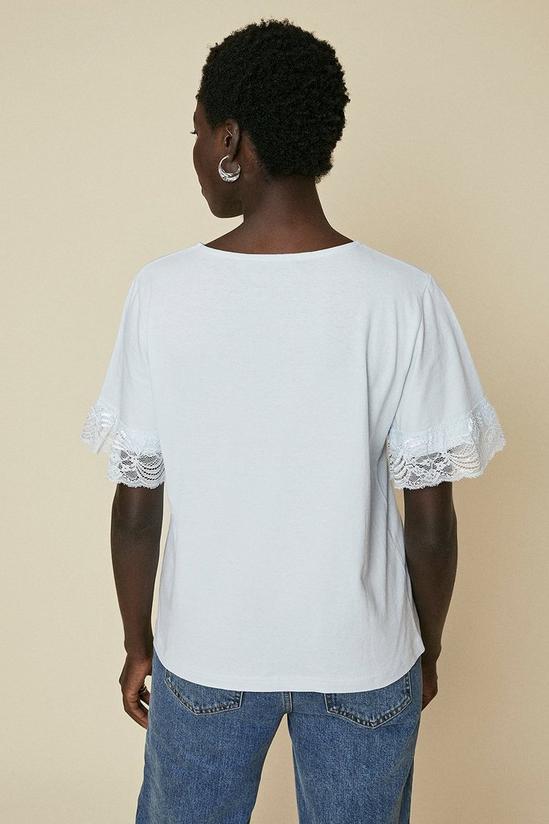 Oasis Lace Sleeve T Shirt 3