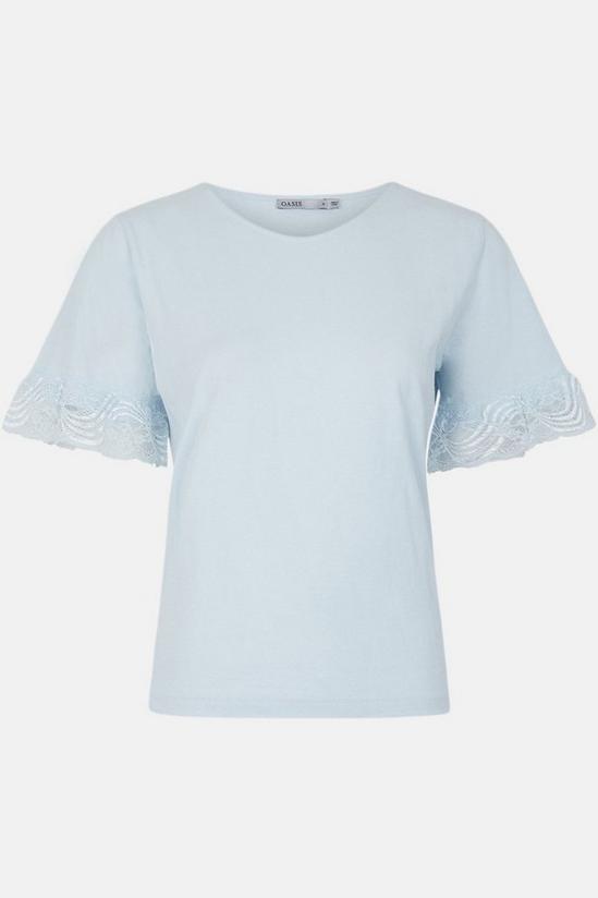 Oasis Lace Sleeve T Shirt 5