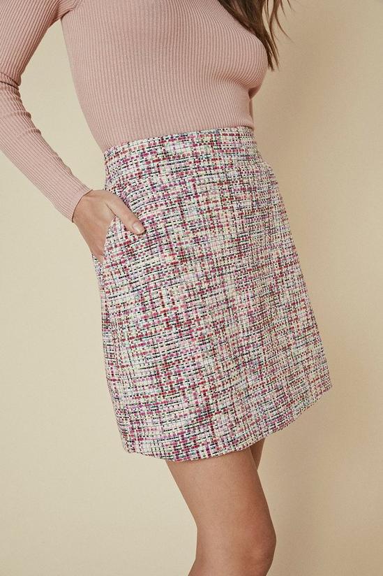 Oasis Multi Tweed Mini Skirt 2