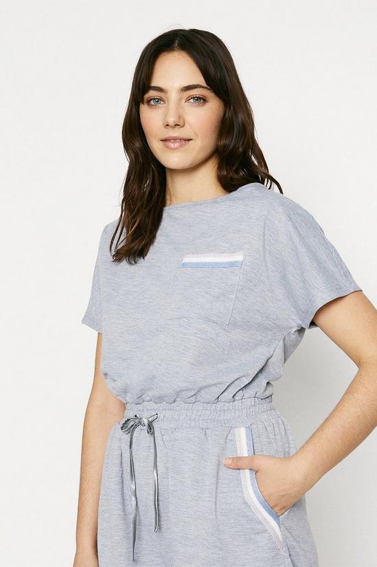 Oasis Short Sleeve Lounge Taped Patch Pocket Playsuit 2