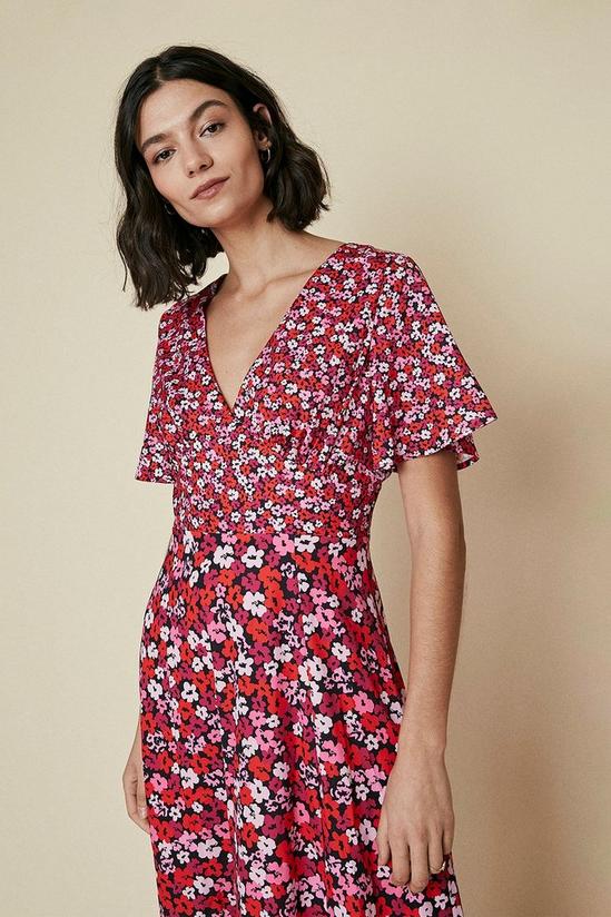 Oasis Patched Floral Midi Dress 2
