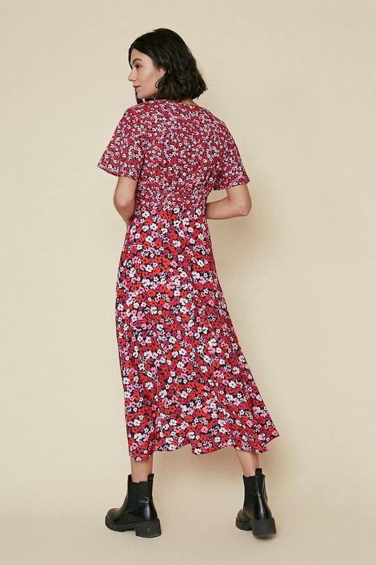 Oasis Patched Floral Midi Dress 3